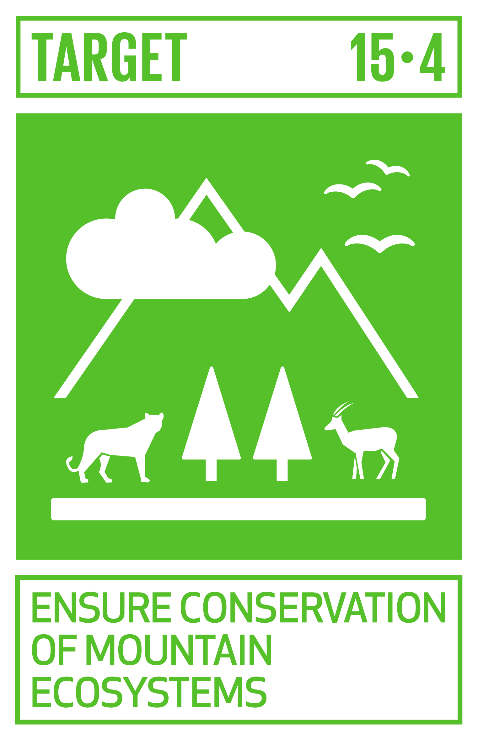 Goal,target,永續發展目標SDGs15,目標15.4確保山區生態系統的保護
