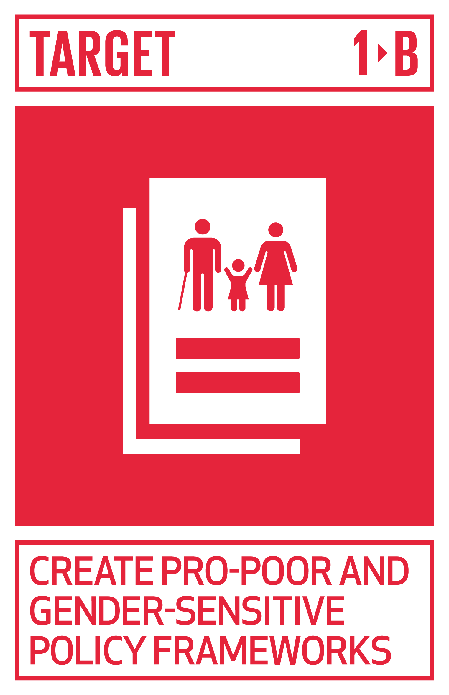 Goal,target,sdgs1消除貧窮－消除各地一切形式的貧窮,目標1.B建立有利於窮人和對性別問題敏感的政策框架