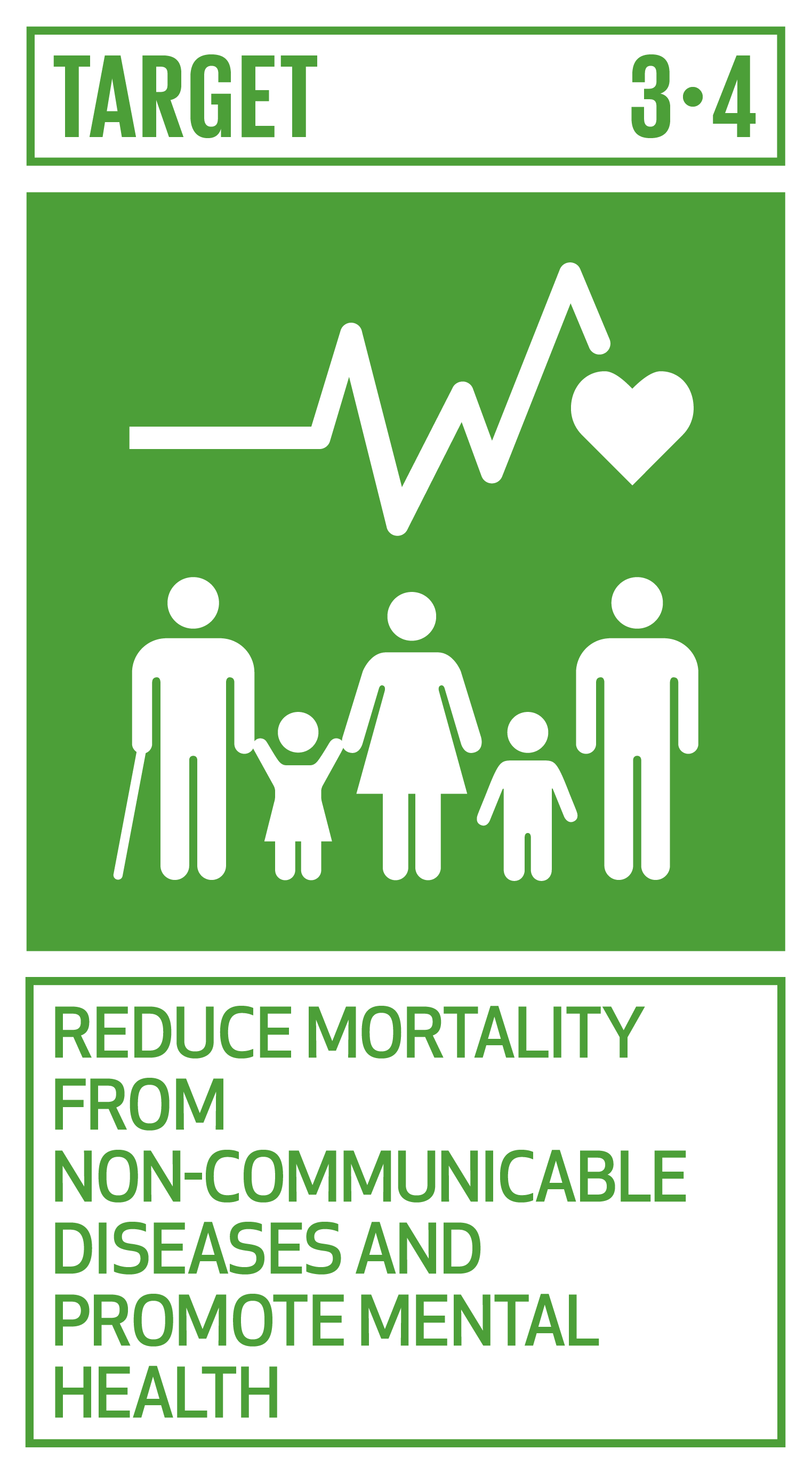Goal,target,永續發展目標SDGs3目標3.4減少非傳染性疾病造成的死亡率並促進心理健康