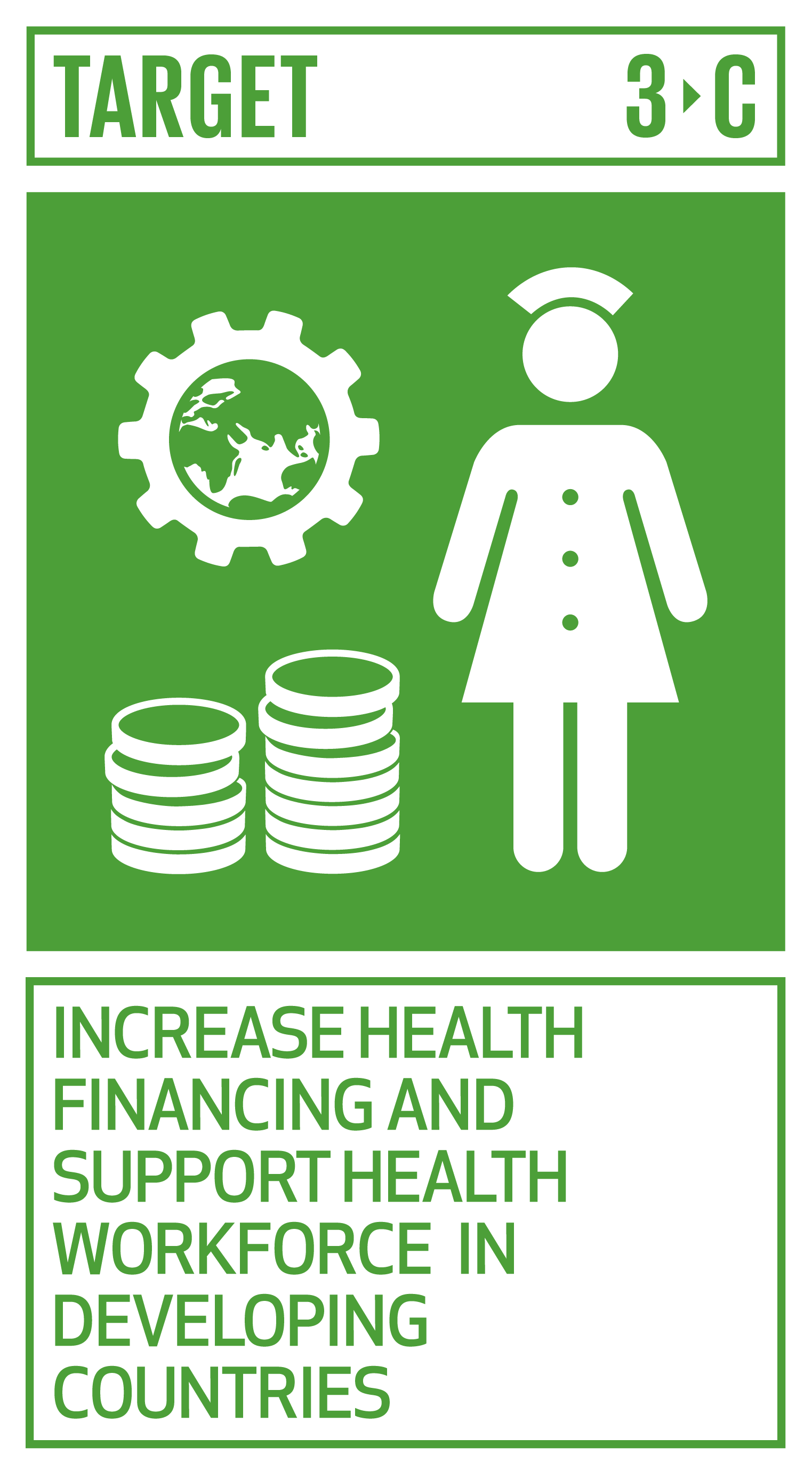 Goal,target,永續發展目標SDGs3目標3.C 增加發展中國家的衛生籌資和支持衛生人力