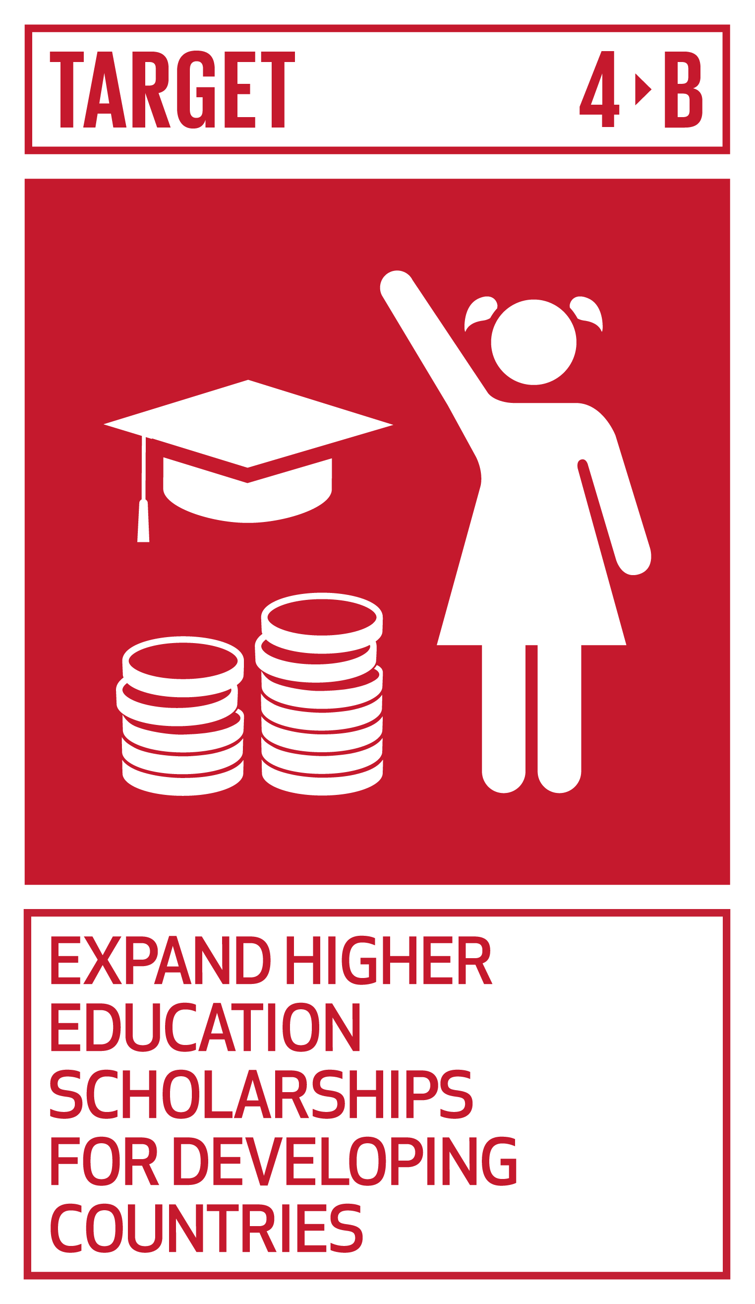 Goal,target,永續發展目標SDGs4目標4.B擴大對開發中國家的高等教育獎學金