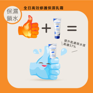 用emoji kitchen看看使用全日高效修護保濕乳霜後的效果